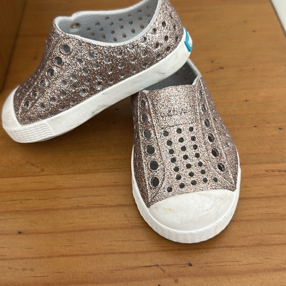 Native Glittery Slip-On Kids Shoes